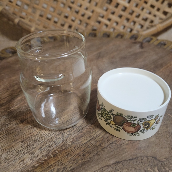 Vintage Pyrex Spice Of Life Round Clear Glass Storage Container Jar - Picture 6 of 11